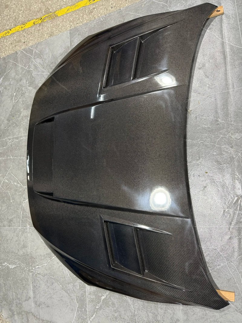 For 2014-2019  3 Axela Carbon Fiber Hood New Black Matt Repair Replace Engine Cover